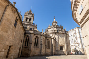 Lugo, Spain. The Catedral de Santa Maria (Saint Mary's Cathedral), a Roman Catholic church and basilica in Galicia