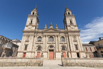 Fototapeta na wymiar Lugo, Spain. The Catedral de Santa Maria (Saint Mary's Cathedral), a Roman Catholic church and basilica in Galicia