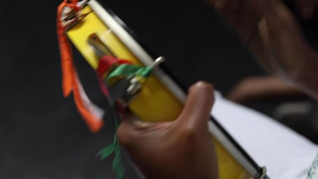 Tambourine or pandeiro musical instrument