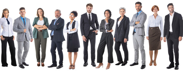 Many business people on white - 525159989