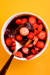 Acai Bowl Brazil Food 
Strawberry Eat Spoon