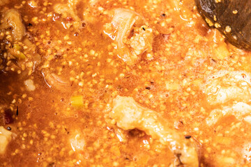various traditional Tunisian dish with various ingredients of the country