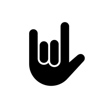 Rock on hand icon. Hand roll sign logo metal symbol emoji gesture