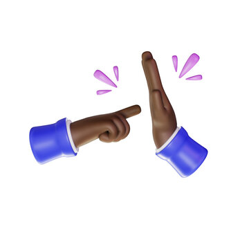 Finger Pointing Business Corporate 3d Emoji Hand Gesture Fingers Gestures Pointer Emojis Black African Dark Skintone Brown 