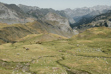 View over the Pyrenees near Astun, Spain