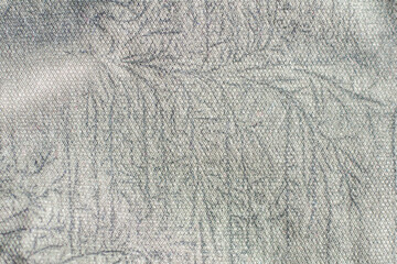 Jeans close up background. denim stitching.