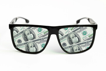 Eyewear glasses with one hundred dollars lens