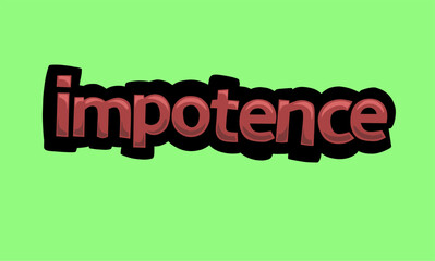 IMPOTENCE writing vector design on a green background