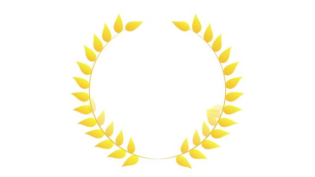 Awards logotype. Isolated elegant abstract gold. First 1st and second place symbol. Luxurious congratulating framed template. Celebrating decorative traditional stained glass greetings