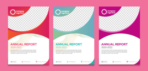 Fototapeta premium Note Book Cover Design Template, Annual Report Cover Design, Vector Template, Corporate Flyer Design, Magazine Cover Design Vector