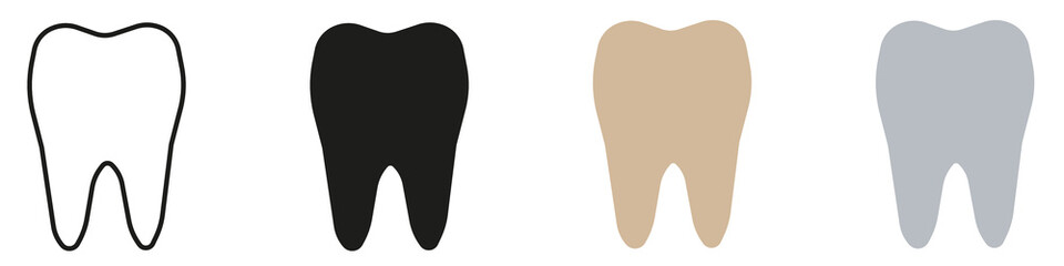 Tooth shape symbol. Isolated on white background. eps10