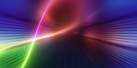 3d render, abstract colorful neon background