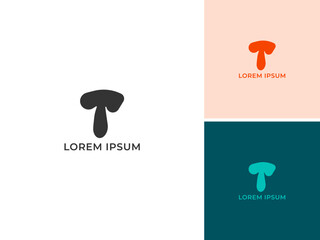 ILLUSTRATION LETTER T COLOR MODERN LOGO ICON DESIGN VECTOR