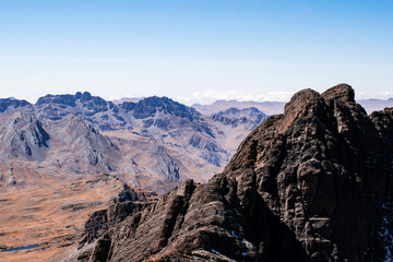 Andes mountains in Cochabamba Bolivia