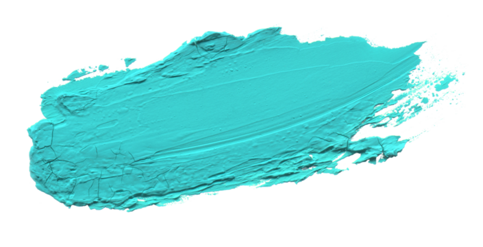 Abstract acrylic color brush stroke. Isolated on white.