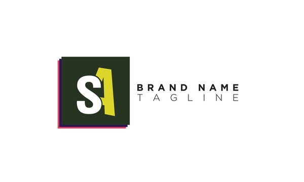 Alphabet letters Initials Monogram logo SA, AS, S and A