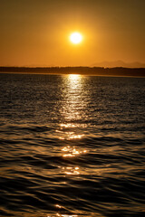 sunset over puget sound