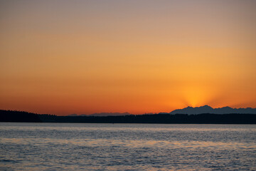 sunset behind mountains 2