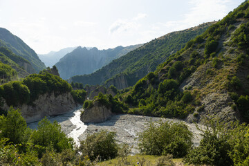 Beautiful mountains, rocks and hills in July