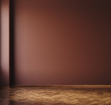 Empty home interior wall mock-up, 3d render