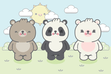 cartoon teddy bears