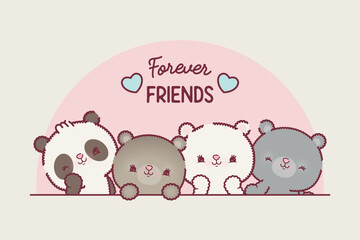 cartoon bears friends