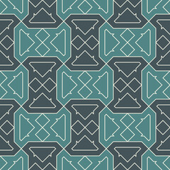 Geometrical ornament. Seamless pattern. Abstract backdrop. Figures wallpaper. Geometric background. Ethnic motif. Mosaic ornate. Digital paper. Textile print. Web design. Vector art.