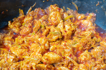 various traditional Tunisian dish with various ingredients of the country