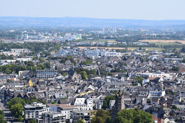 Blick über Andernach, Weißenthurm und Neuwied