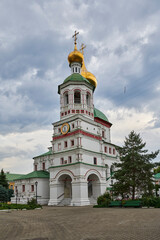 Fototapeta na wymiar Moscow. Nikolo-Perervinsky Monastery. Bell tower of Nikolsky Cathedral
