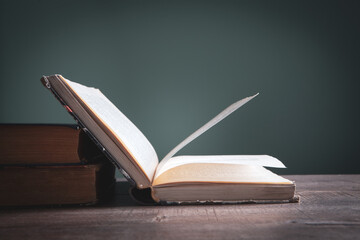 open book on the table