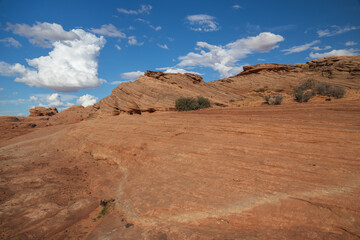 Fototapeta premium Rock formations viewed from the Beehive trail in Page, Arizona