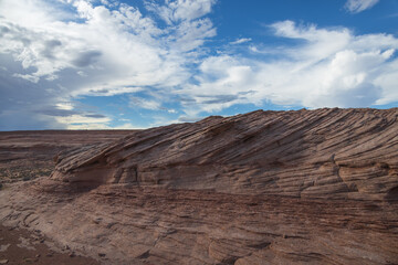 Rock formations viewed from the Beehive trail in Page, Arizona