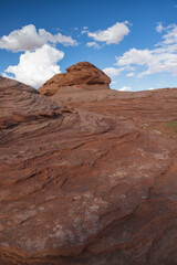Rock formations viewed from the Beehive trail in Page, Arizona