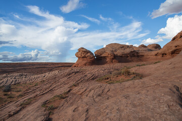 Rock formations viewed from the Beehive trail in Page, Arizona