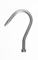 industrial shiny steel hook isolated on white background