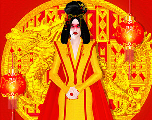 The Four Beauties of China.  The most beautiful women of Chinese History and Mythology are brought to life through our exclusive digital art style.  They embody Art, Fashion and Beauty!