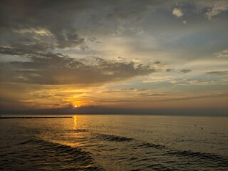 Zachód słońca nad Bałtykiem.