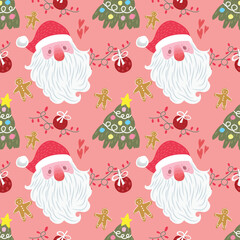 cute chrismas seamless pattern for wrapping paper