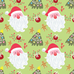 cute chrismas seamless pattern for wrapping paper