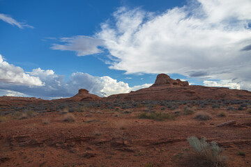 Rock formations viewed from the Beehive trail in Page, Arizona