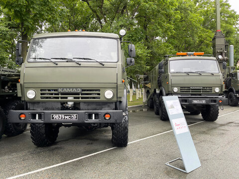 Vladivostok, Russia, August, 19, 2022. TDA-3 smoke machine is on display at the Army-2022 forum. Russia, Vladivostok city