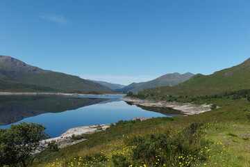 Fototapeta na wymiar lake and mountains in Scotland