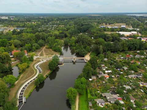 Das Gro&szlig;e Spreewehr in Cottbus.