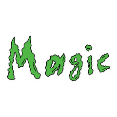 Doodle Cartoon Word Magic Vector illustration