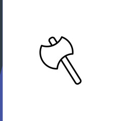 Axe, Halloween holiday, web icons, thin line vector icons