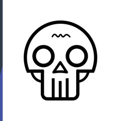 Skull, Halloween holiday, web icons, thin line vector icons