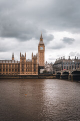 Obraz na płótnie Canvas Big Ben in London with the Thames