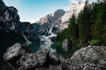 Lago di Braies. High quality photo