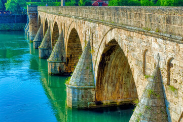 Mehmed pasha Sokolovic bridge in Visegrad, Bosnia and Herzegovina.